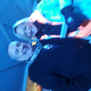 The Town Mayor Mike Prew is pictured with HTV weather girl Ruth Wignel at the Winter Wonderland Caerphilly Castle