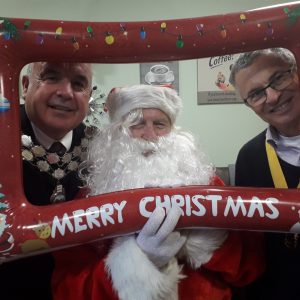 The Mayor and Caerphilly Lions visit Care Homes in Caerphilly