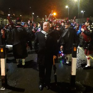 Photo of Town Mayor at the Caerphilly Lantern Parade